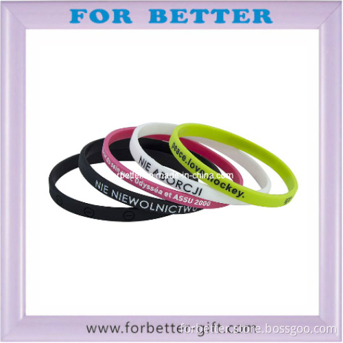 Small Size Silicone Wristbands